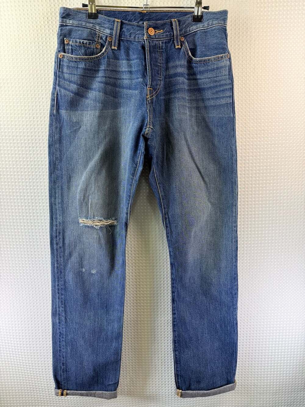 Levi's Women's Wedgie Straight Leg Distressed Button Fly Jeans